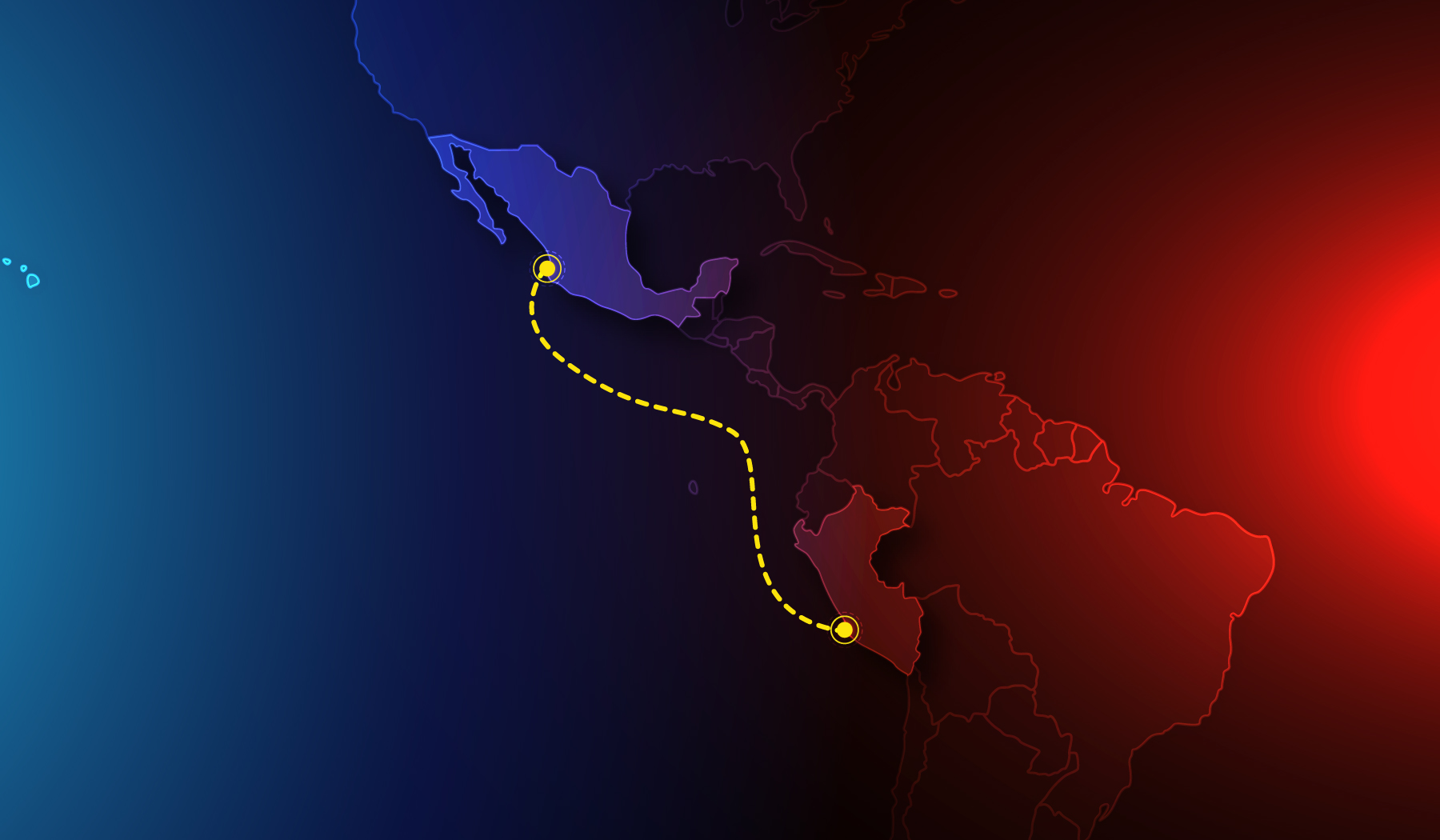 Mazatlan and/or Manzanillo, Mexico to Callao, Peru